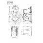 TOTO C730 商品図面 腰掛式タンク密結形便器 商品図面1