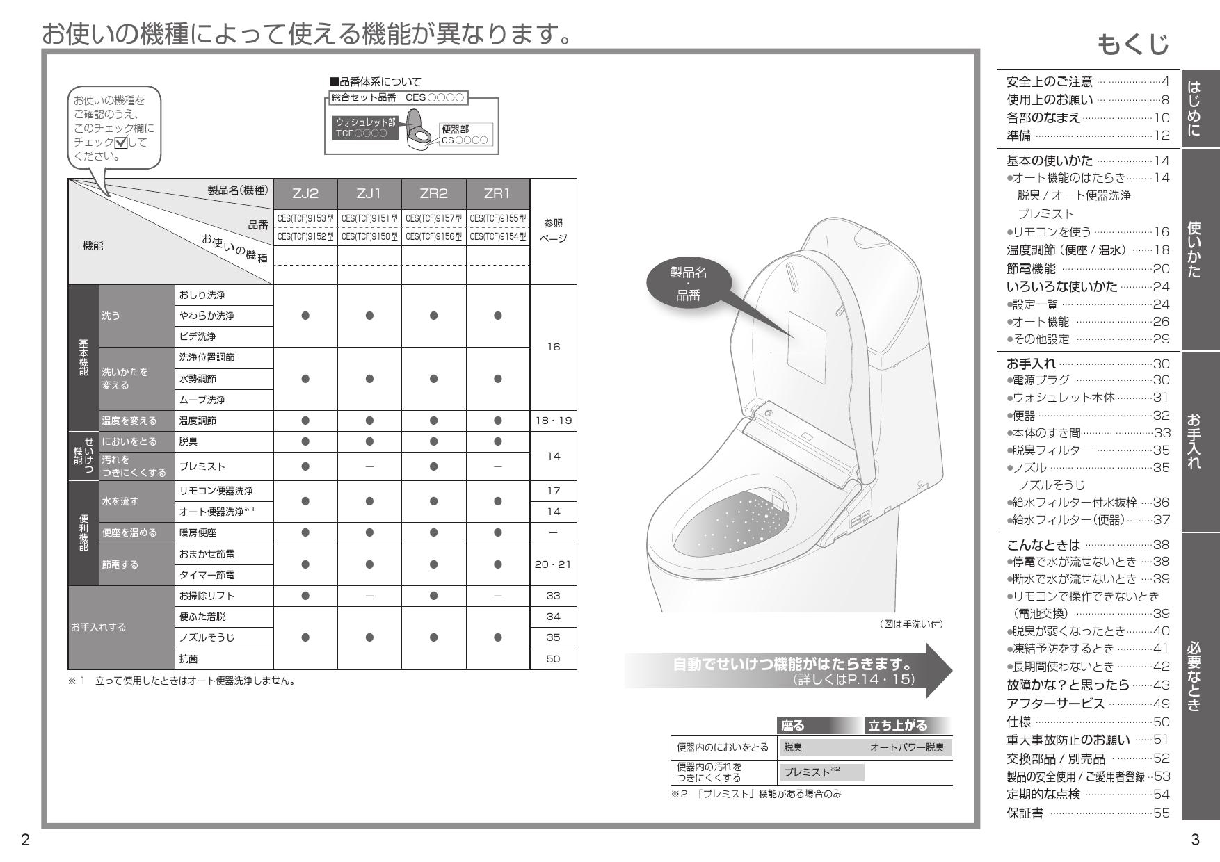 TOTO ウォシュレット一体形便器 ZR1 CES9155#NW1 ホワイト+