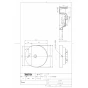 TOTO LSA704CAPND+M704LW 取扱説明書 商品図面 施工説明書 分解図 ベッセル式洗面器・シングル混合水栓・洗面カウンターセット 商品図面1