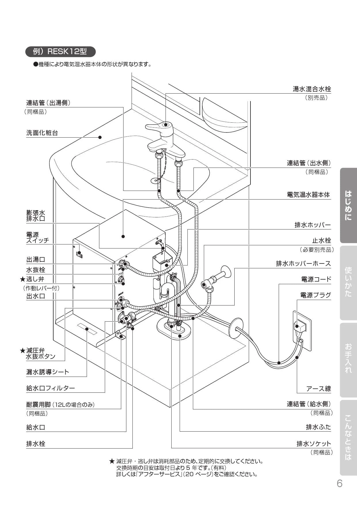 TOTO RES06A 取扱説明書 商品図面 施工説明書|TOTO 湯ぽっとRESの通販 ...