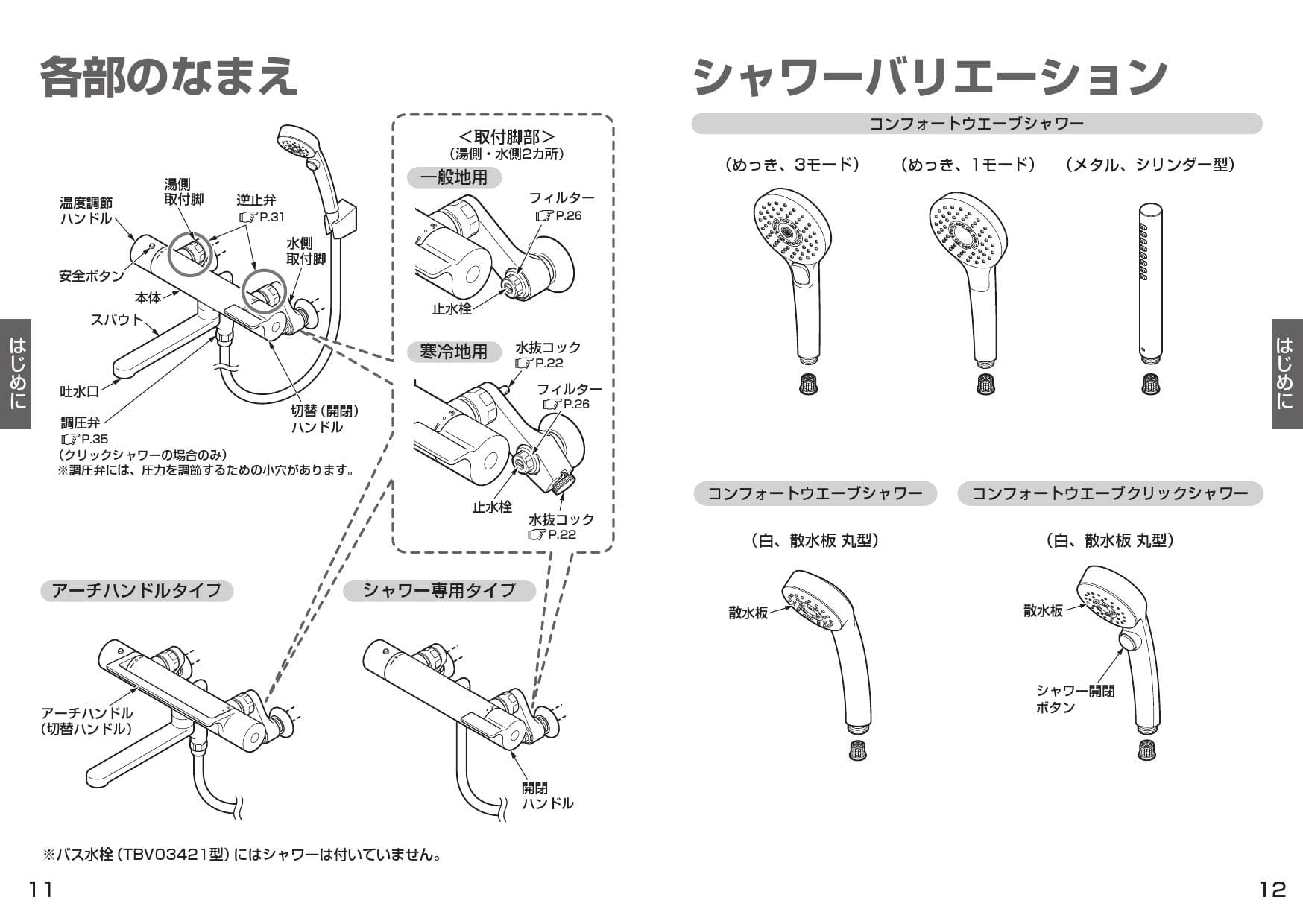 百貨店 TOTO 浴室水栓 アーチハンドル 170mm 一般地用 TBV03416J fucoa.cl