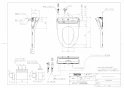 TOTO TCF5840ADPN#NW1 取扱説明書 商品図面 施工説明書 ウォシュレット アプリコットP AP2AK 温風乾燥付 商品図面1