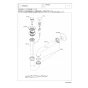 TOTO TLDP2206JA 取扱説明書 商品図面 分解図 洗面器用壁排水金具(32mm･Pトラップ･ワンプッシュ) 分解図1