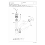 TOTO TLDP2208JA 取扱説明書 商品図面 分解図 洗面器用壁排水金具(32mm･Pトラップ･ワンプッシュ式) 分解図1