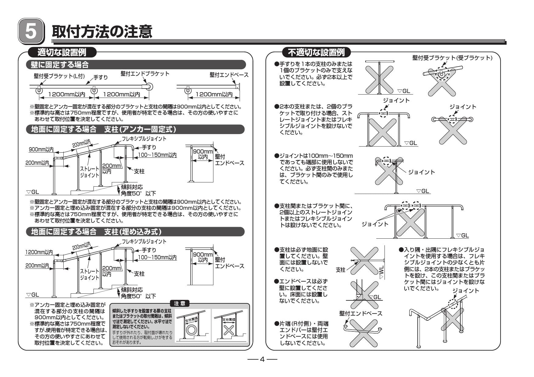 TOTO アクセサリー 住宅用屋外手すり エンド支柱(埋め込み式)(旧品番