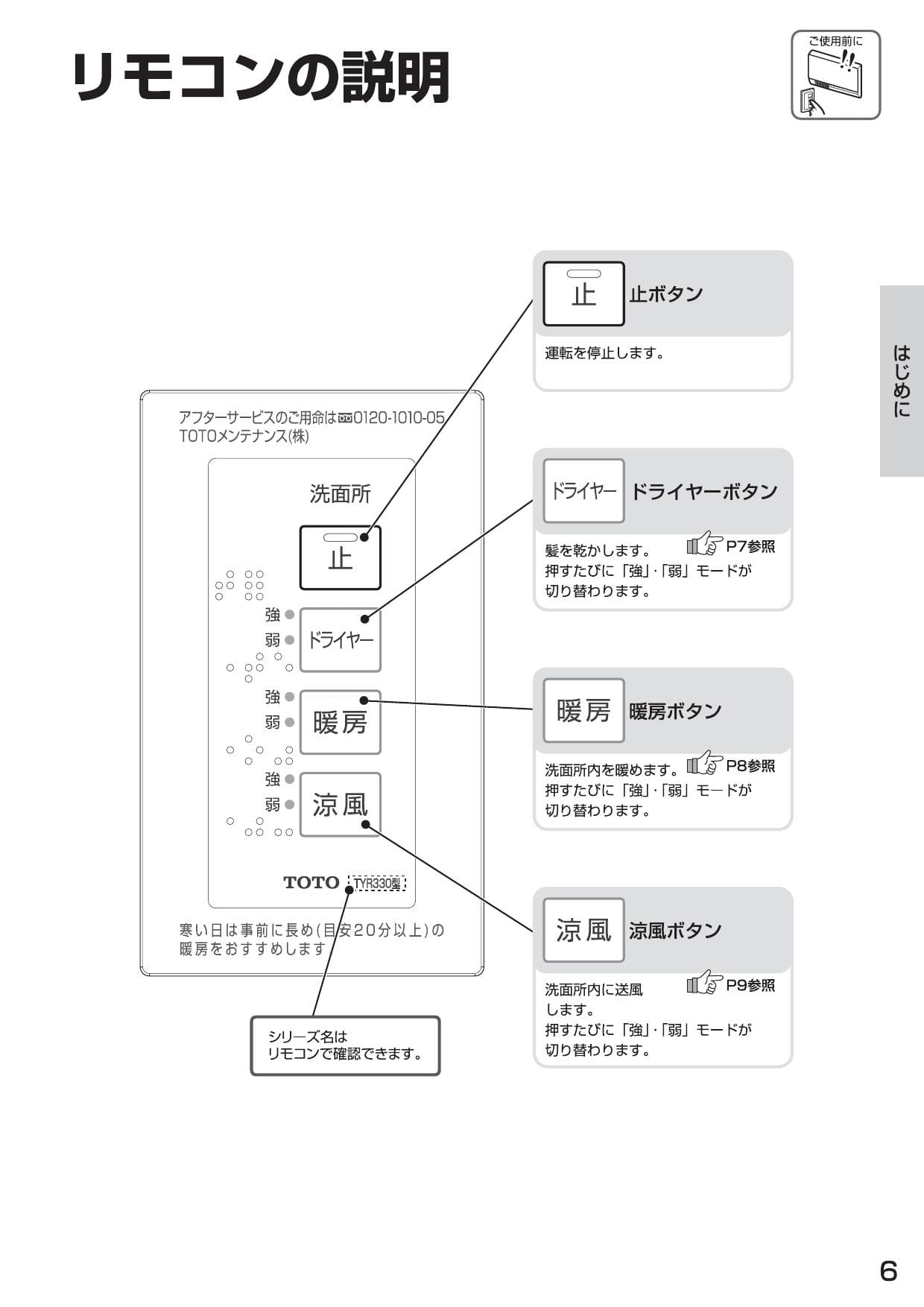 TOTO TYR330S取扱説明書 商品図面 施工説明書 | 通販 プロストア ダイレクト