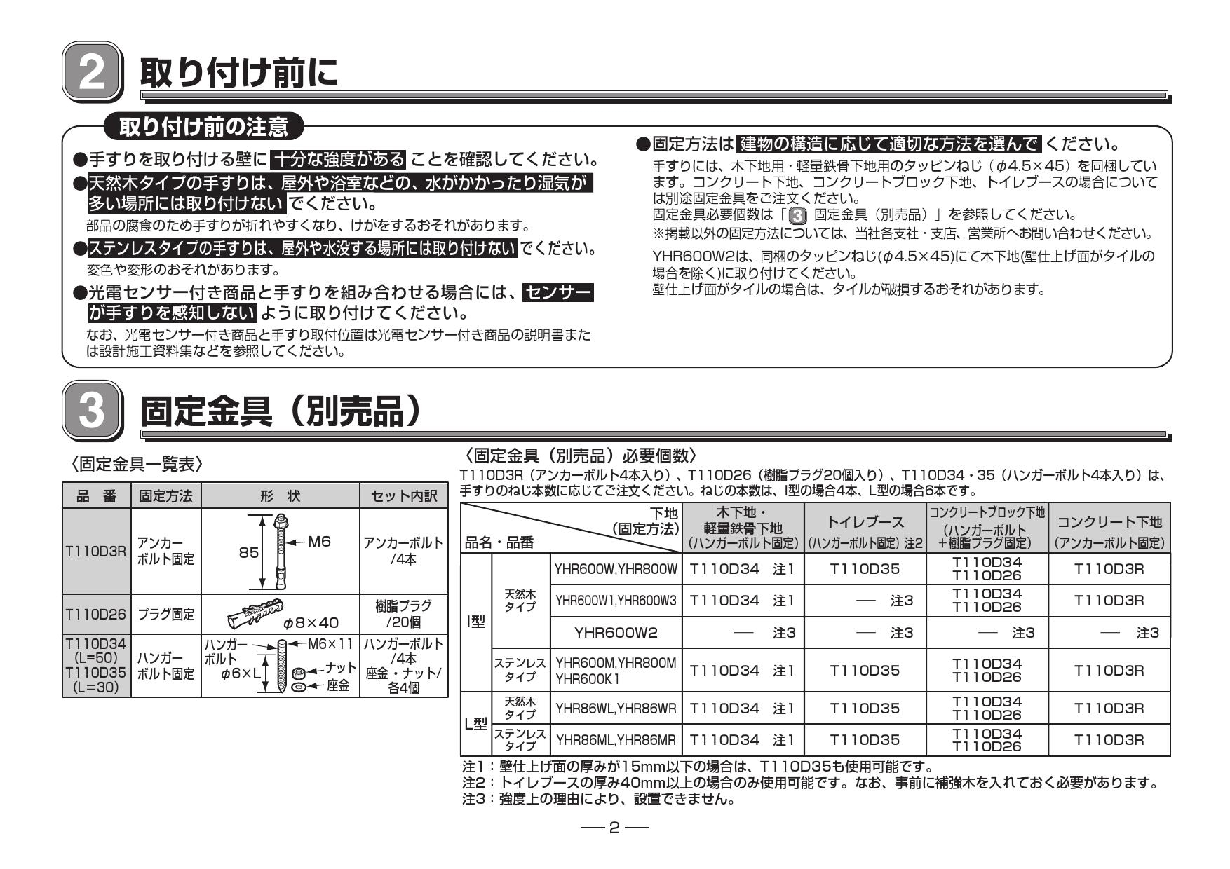 YHR800M] TOTO インテリア・バー I型 ステンレス - 介護用品